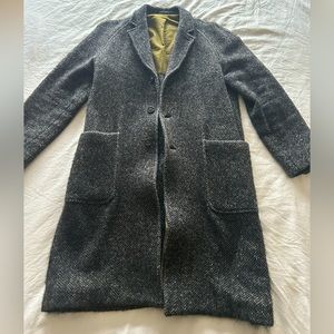 Todd Snyder Charcoal Herringbone Overcoat / topcoat - Medium M 40R